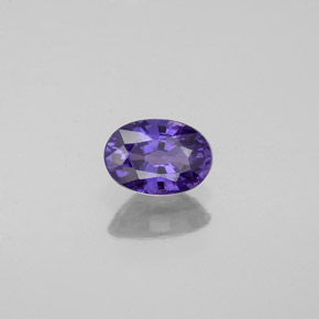Safira violeta natural 0,57ct, corte oval, VVS