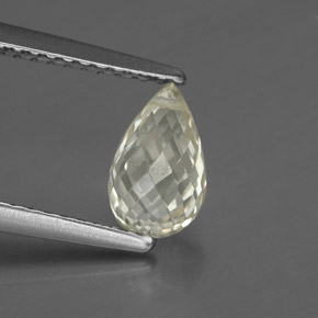 Safira amarelo natural 1,51ct, briolete, VS