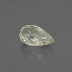 Safira amarelo natural 1,51ct, briolete, VS