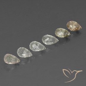 Pedras preciosas de Safira Multicolorido natural de 5.50 ct, Briolette, VVS-VS