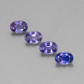 Pedras preciosas de safira azul natural de  ct, corte oval, VVS-VS