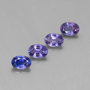 Pedras preciosas de safira azul natural de  ct, corte oval, VVS-VS
