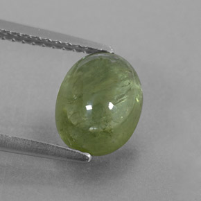 Safira verde natural 3,07ct, transparente, transparente/translúcido