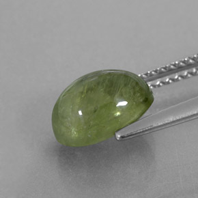 Safira verde natural 3,07ct, transparente, transparente/translúcido