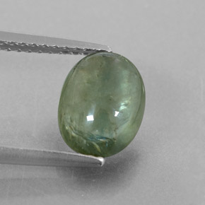 Safira verde natural 2,43ct, transparente, transparente/translúcido