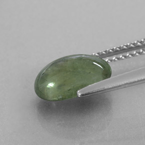 Safira verde natural 2,43ct, transparente, transparente/translúcido