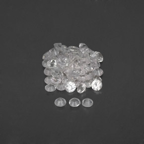 Pedras preciosas de safira branco natural de  ct, corte redondo, VVS-VS
