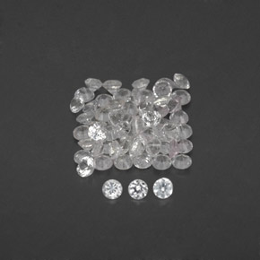 Pedras preciosas de safira branco natural de  ct, corte redondo, VVS-VS