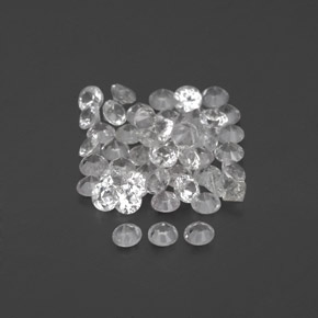 Pedras preciosas de safira branco natural de  ct, corte redondo, VVS-VS