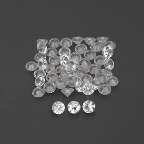 Pedras preciosas de safira branco natural de  ct, corte redondo, VVS-VS