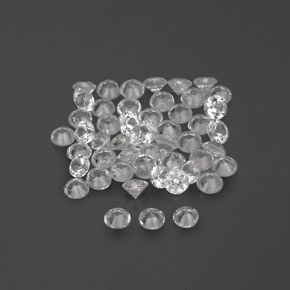 Pedras preciosas de safira branco natural de  ct, corte redondo, VVS-VS