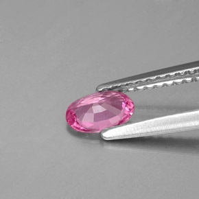 Safira rosa natural 0,46ct, corte oval, VVS-VS