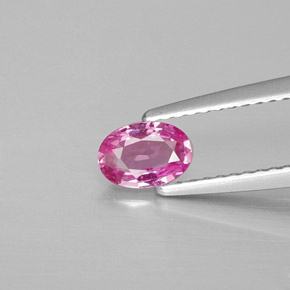 Safira rosa natural 0,46ct, corte oval, VS