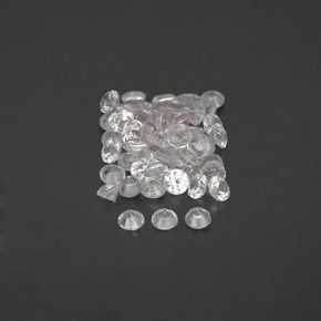 Pedras preciosas de safira branco natural de  ct, corte redondo, VS