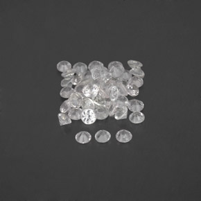 Pedras preciosas de safira branco natural de  ct, corte redondo, VS