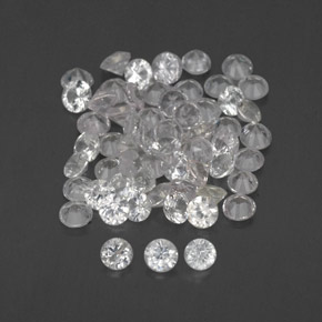 Pedras preciosas de safira branco natural de  ct, corte redondo, VVS-VS