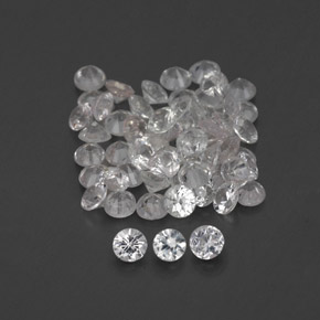 Pedras preciosas de safira branco natural de  ct, corte redondo, VVS-VS