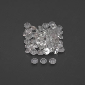 Pedras preciosas de safira branco natural de  ct, corte redondo, VVS-VS