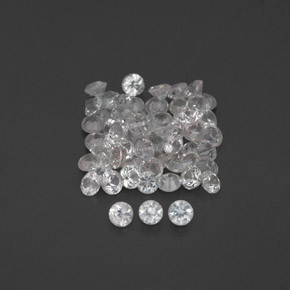 Pedras preciosas de safira branco natural de  ct, corte redondo, VVS-VS