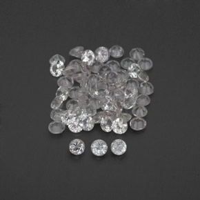 Pedras preciosas de safira branco natural de  ct, corte redondo, VVS-VS