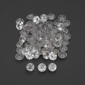 Pedras preciosas de safira branco natural de  ct, corte redondo, VVS-VS