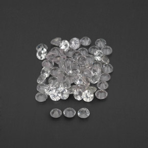 Pedras preciosas de safira branco natural de  ct, corte redondo, VVS-VS