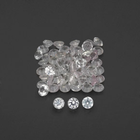 Pedras preciosas de safira branco natural de  ct, corte redondo, VVS-VS