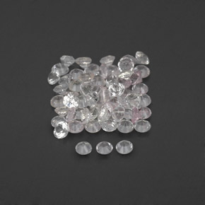 Pedras preciosas de safira branco natural de  ct, corte redondo, VVS-VS