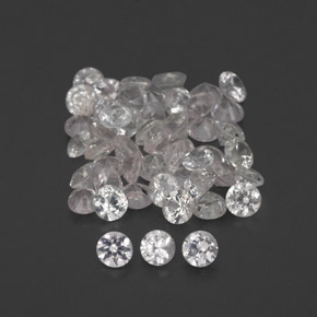 Pedras preciosas de safira branco natural de  ct, corte redondo, VVS-VS