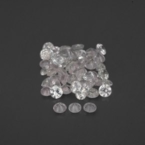 Pedras preciosas de safira branco natural de  ct, corte redondo, VVS-VS