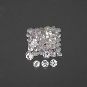 Pedras preciosas de safira branco natural de  ct, corte redondo, VVS-VS