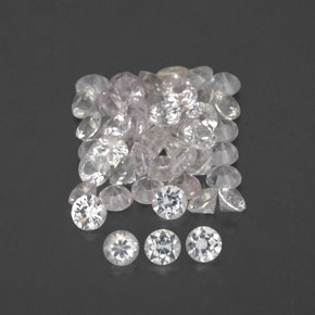 Pedras preciosas de safira branco natural de  ct, corte redondo, VVS-VS