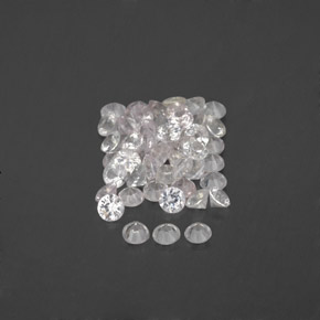 Pedras preciosas de safira branco natural de  ct, corte redondo, VVS-VS