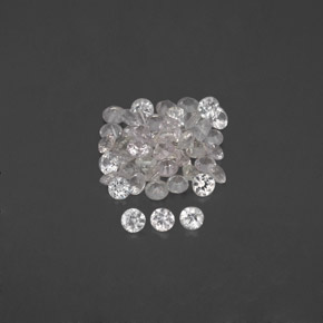 Pedras preciosas de safira branco natural de  ct, corte redondo, VVS-VS