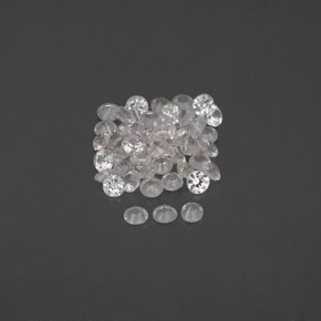 Pedras preciosas de safira branco natural de  ct, corte redondo, VVS-VS
