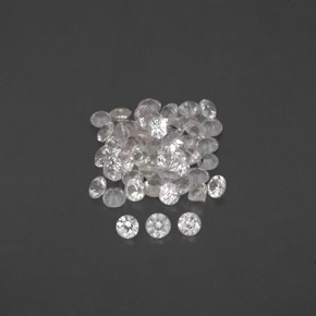 Pedras preciosas de safira branco natural de  ct, corte redondo, VVS-VS