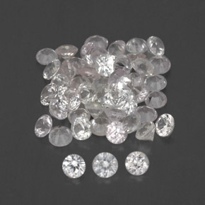 Pedras preciosas de safira branco natural de  ct, corte redondo, VVS-VS