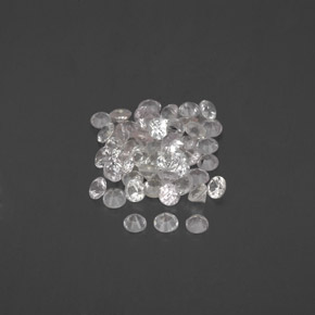 Pedras preciosas de safira branco natural de  ct, corte redondo, VVS-VS
