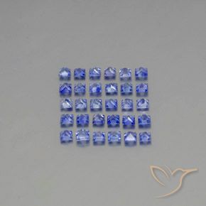 Pedras preciosas de safira azul natural de 2,74 ct, quadrado, VVS-VS