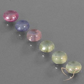 Pedras preciosas de Safira Multicolorido natural de 2.71 ct, Redondo, Transparente