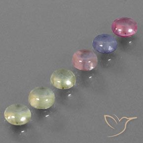 Pedras preciosas de Safira Multicolorido natural de 2.71 ct, Redondo, Transparente