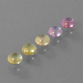 Pedras preciosas de safira multicolorido natural de 1,71 ct, corte redondo, transparente