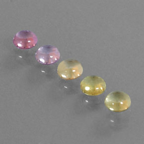 Pedras preciosas de safira multicolorido natural de 1,71 ct, corte redondo, transparente