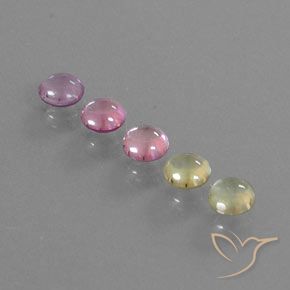 Pedras preciosas de safira multicolorido natural de 1,84 ct, corte redondo, transparente