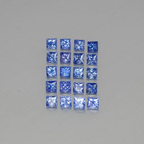Pedras preciosas de safira azul natural de  ct, quadrado, VVS-VS