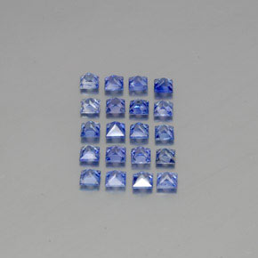 Pedras preciosas de safira azul natural de  ct, quadrado, VVS-VS