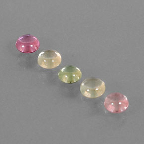 Pedras preciosas de safira multicolorido natural de  ct, corte redondo, transparente