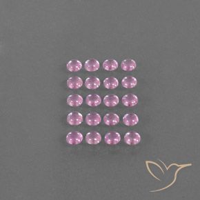 Pedras preciosas de safira rosa natural de 3,26 ct, corte redondo, transparente