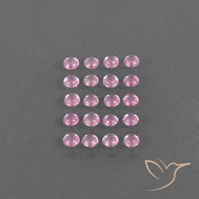 Pedras preciosas de safira rosa natural de 3,19 ct, corte redondo, transparente