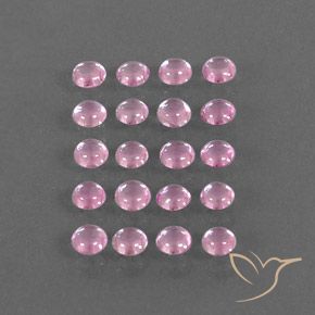 Pedras preciosas de safira rosa natural de 3,19 ct, corte redondo, transparente